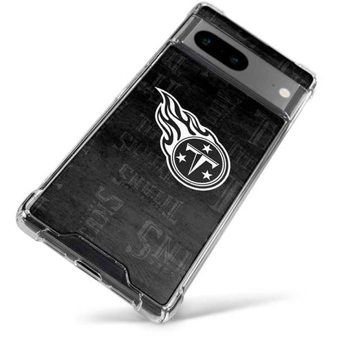 NFL Tennessee Titans Black & White Google Pixel 7a Clear Case